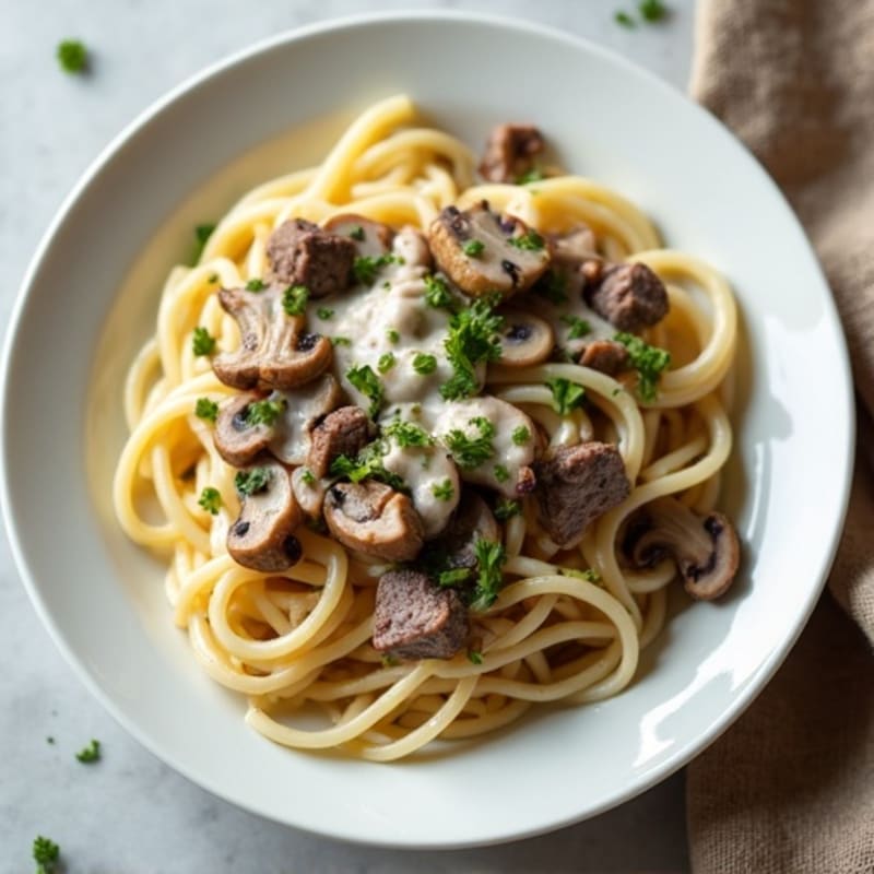 Creamy Greek Yogurt Beef Stroganoff with Mushrooms