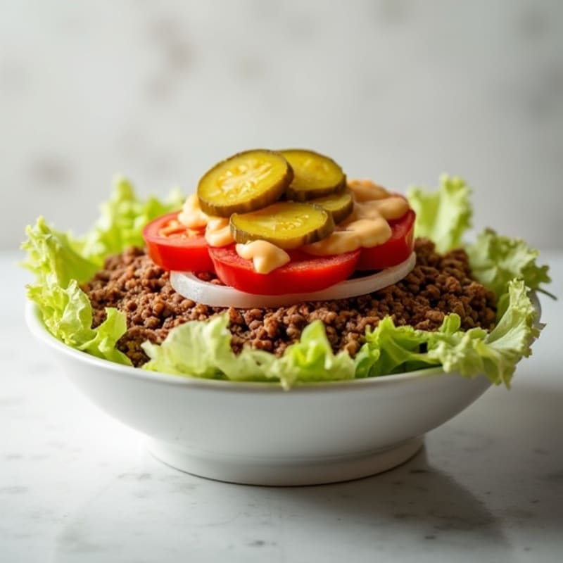 Lean Ground Beef Big Mac Bowl