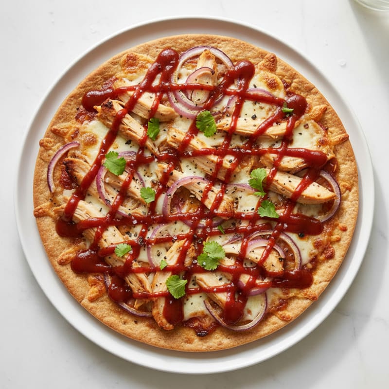 Crispy BBQ Chicken and Caramelized Onion Pizza