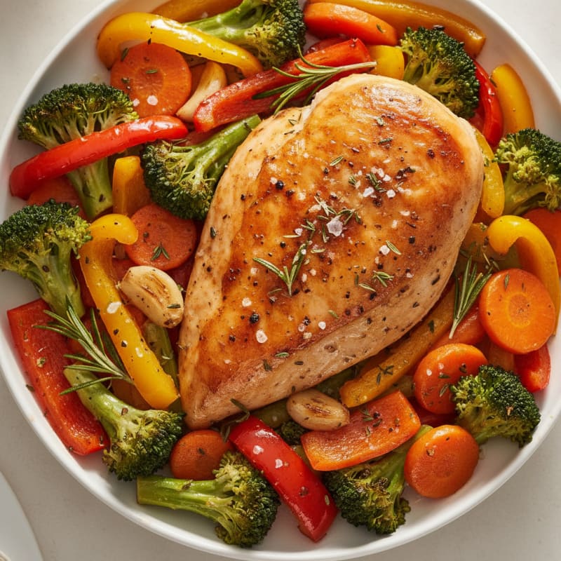 Herb-Roasted Chicken with Roasted Vegetables