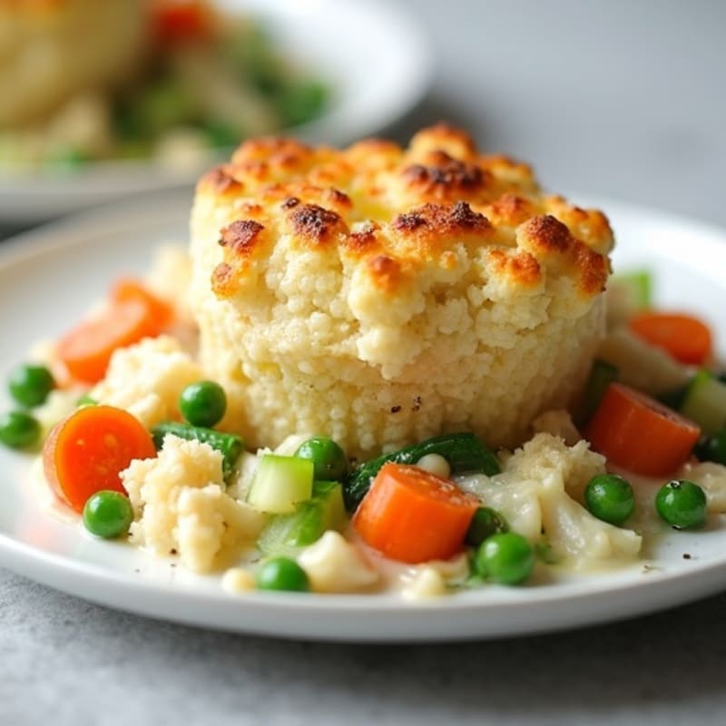 Creamy Cauliflower-Crusted Chicken Pot Pie