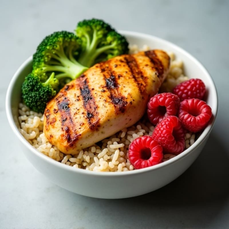 Grilled Chicken and Broccoli Rice Bowl
