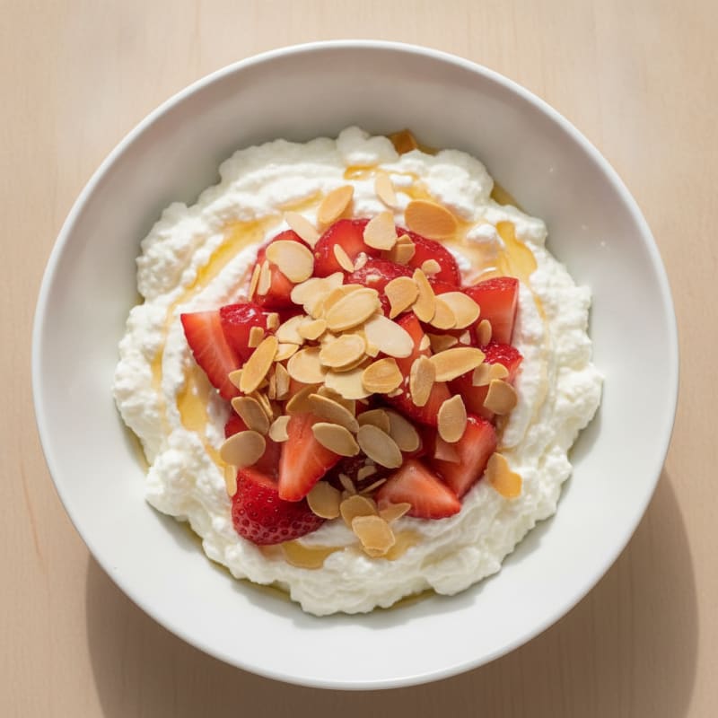 Creamy Cottage Cheese Protein Mousse with Berries
