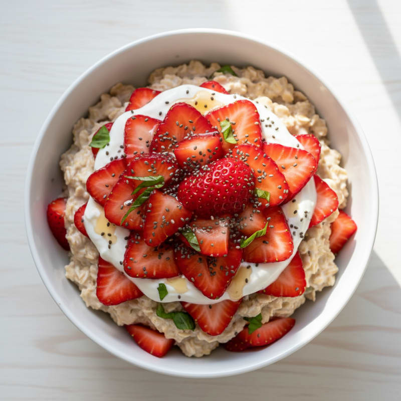 Strawberry Shortcake Overnight Oats