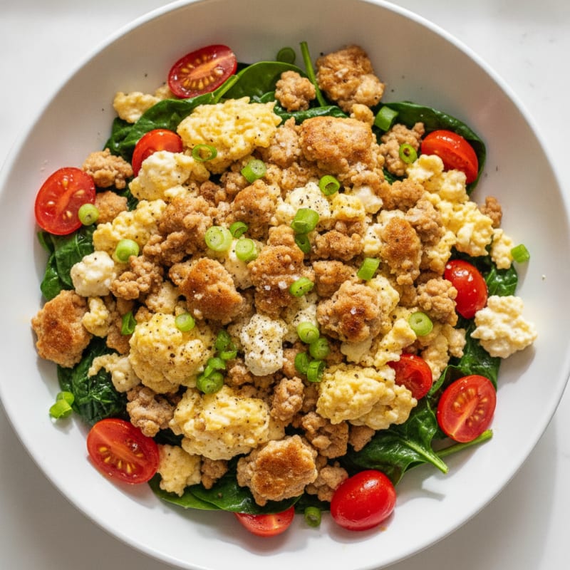 Savory Cottage Cheese Scramble Bowl