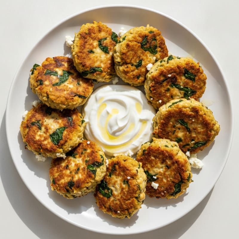 Spiced Chickpea and Spinach Patties