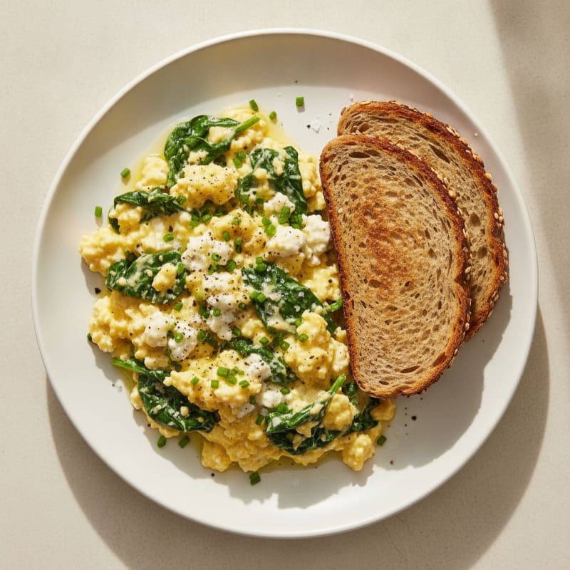 High-Protein Cottage Cheese Scrambled Eggs