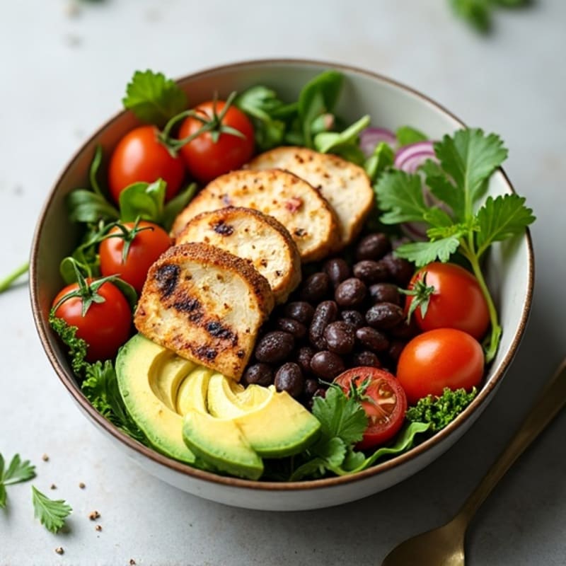 Crisp Avocado and Black Bean Salad Bowl