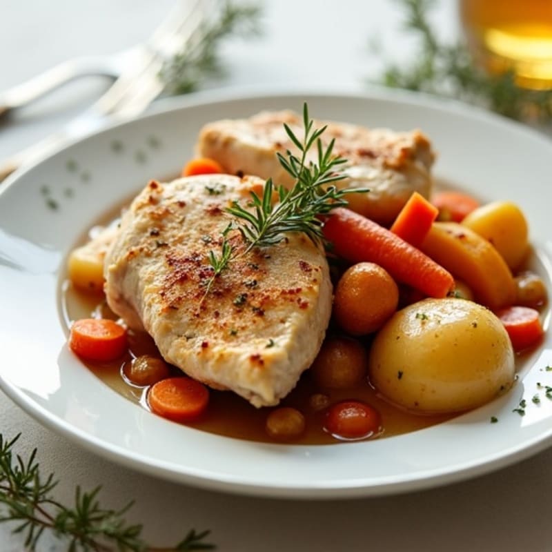 Slow Cooker Tender Chicken with Root Vegetables