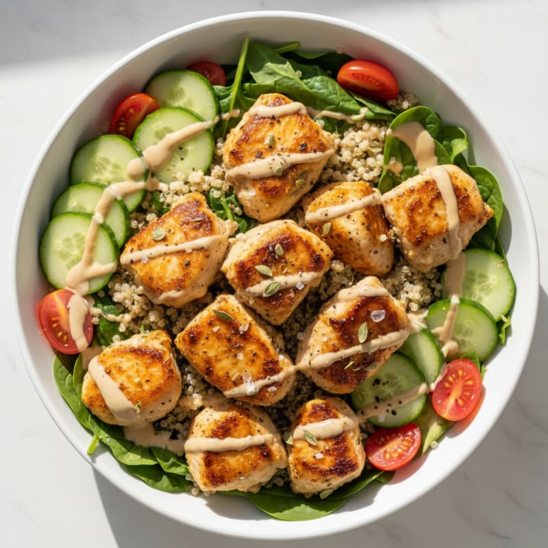 Lemon Herb Chicken and Quinoa Bowl