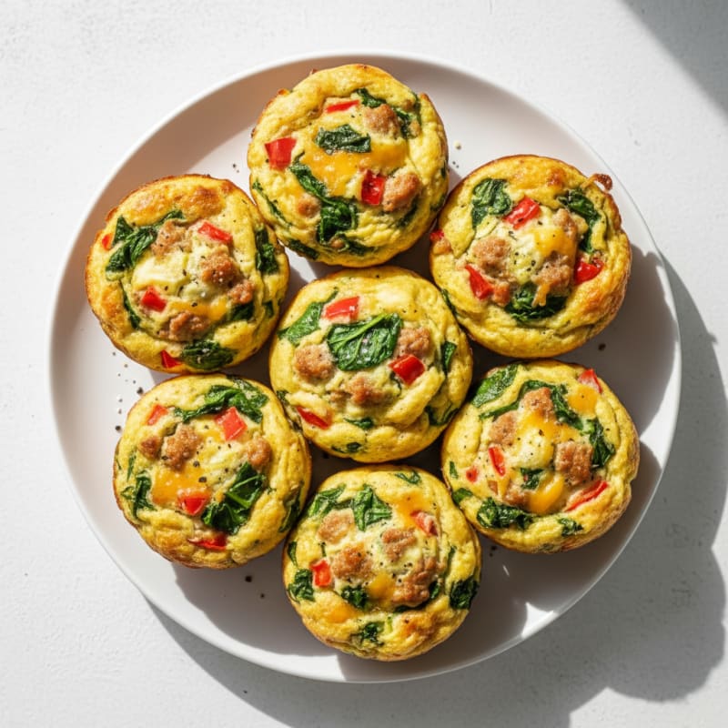 Golden Baked Egg and Veggie Muffins