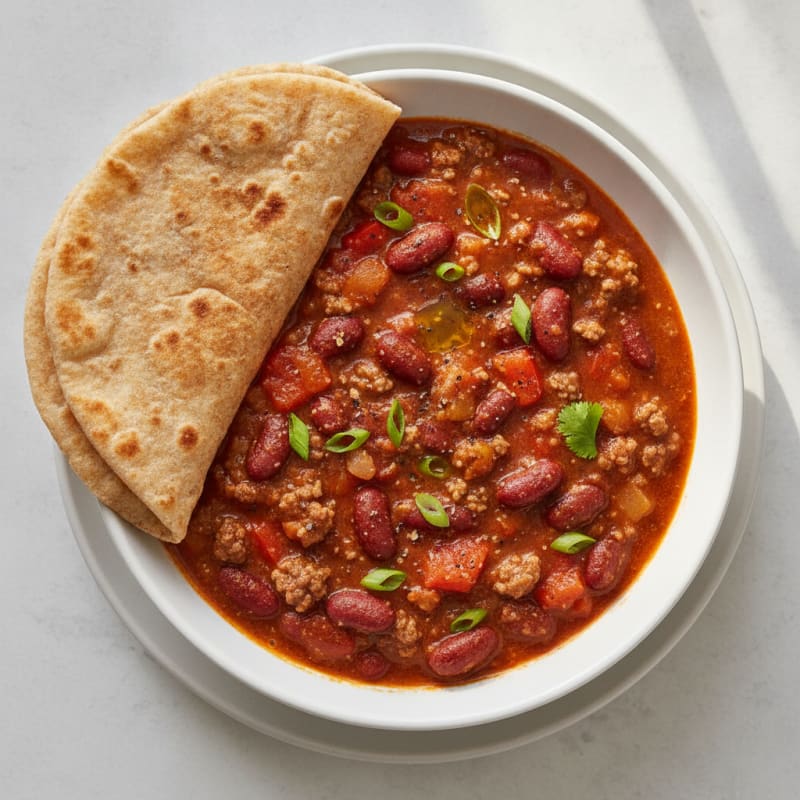 Chili Con Carne with Warm Flatbread