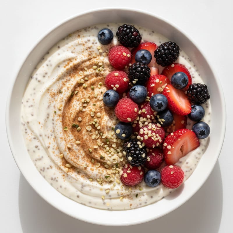 High-Protein Berry Chia Seed Pudding