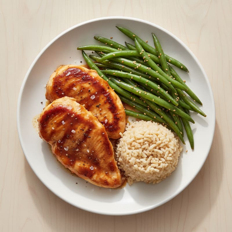 Teriyaki Chicken with Sesame Green Beans