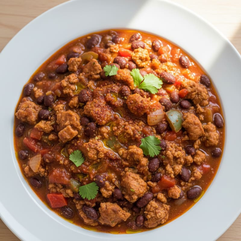Smoky Ground Turkey and Black Bean Chili