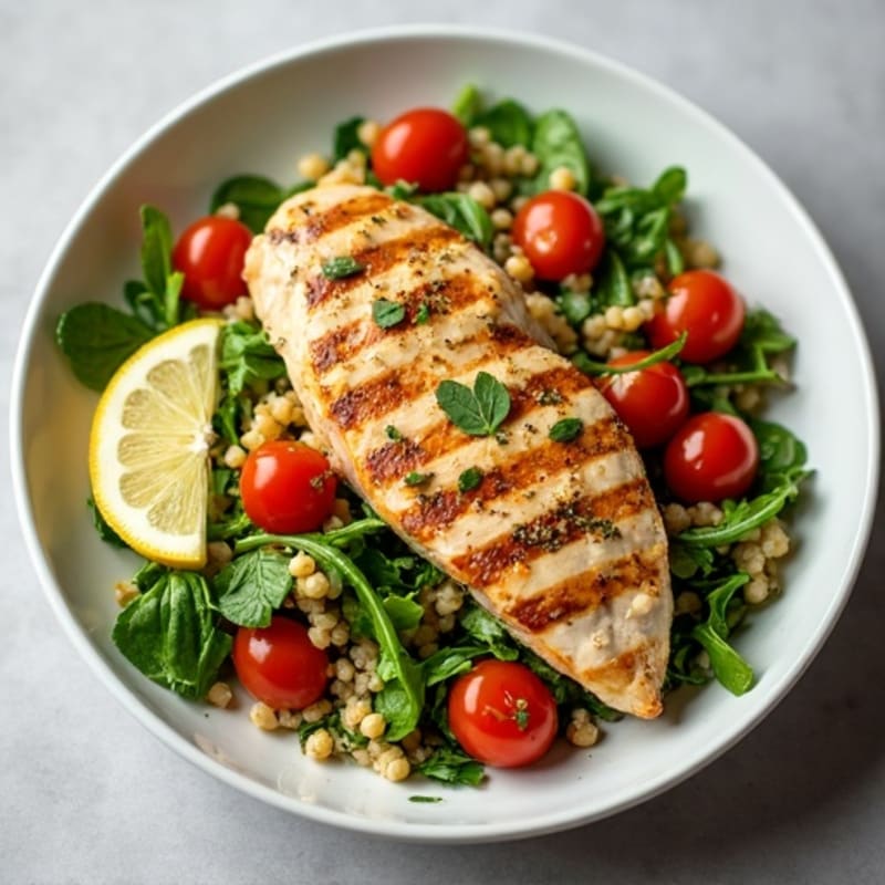 Grilled Chicken and Quinoa Salad with Lemon Vinaigrette