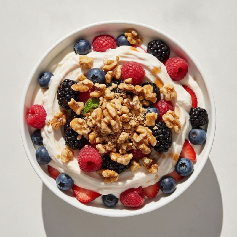 Creamy Greek Yogurt Protein Parfait with Mixed Berries