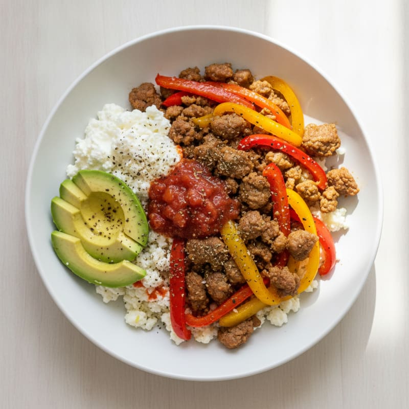 Mediterranean Beef and Bell Pepper Bowl