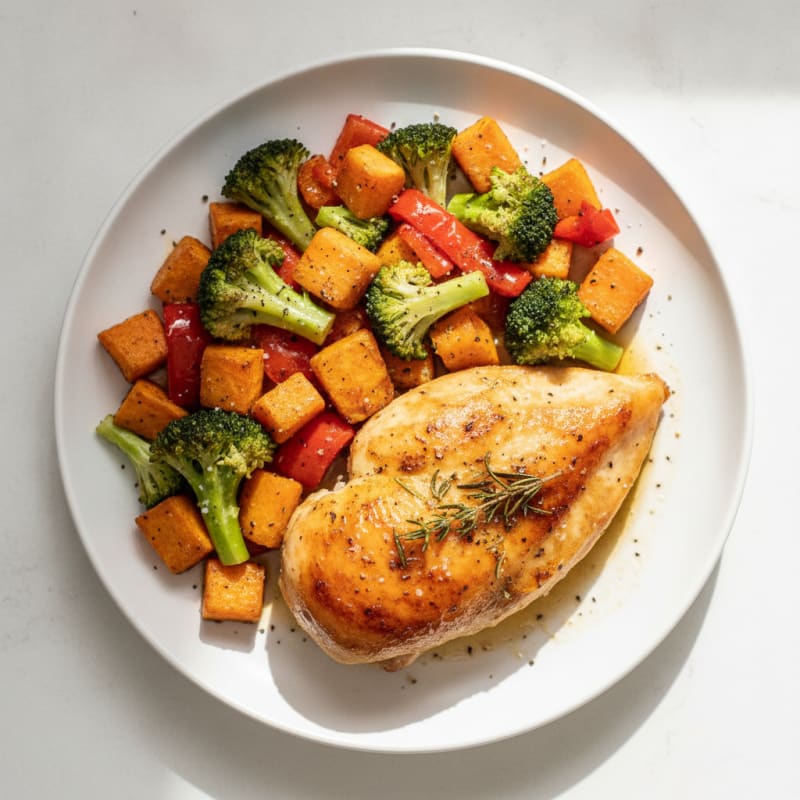Herb-Roasted Chicken with Roasted Vegetables