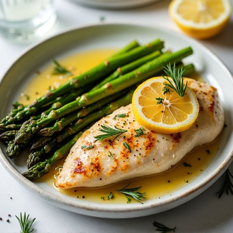 Sheet Pan Lemon Herb Chicken with Roasted Asparagus