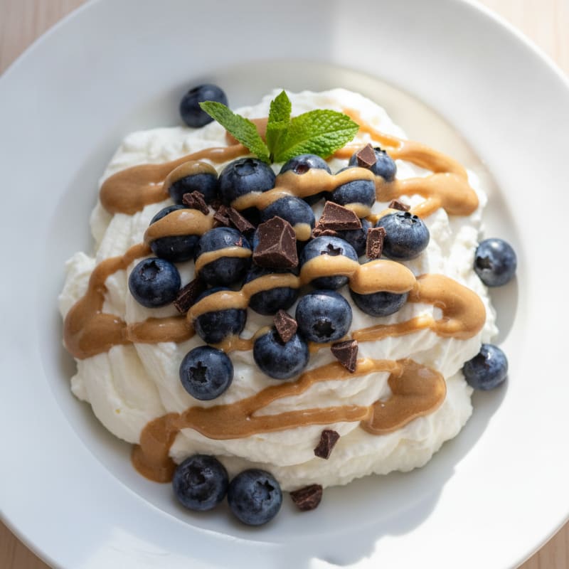 Silky Greek Yogurt Protein Mousse with Berries