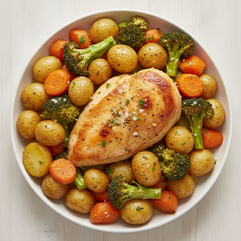 Lemon Herb Roasted Chicken with Vegetables
