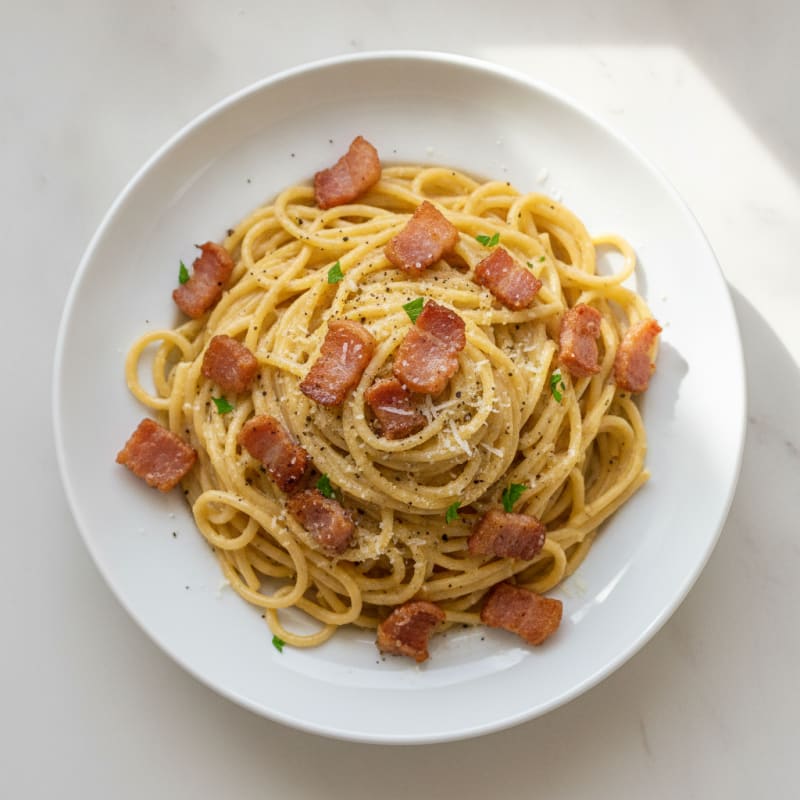 Classic Carbonara with Crispy Pancetta