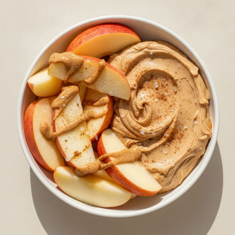 Apple Slices with Protein Peanut Butter Dip