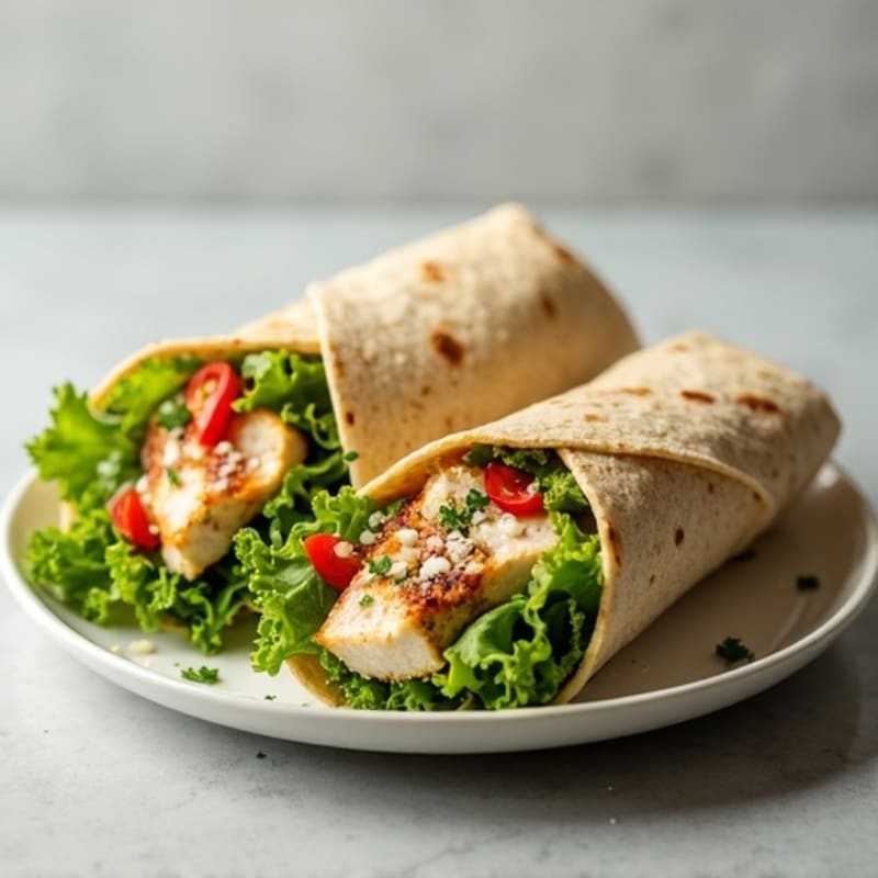 Grilled Chicken Caesar Wrap with Crunchy Romaine
