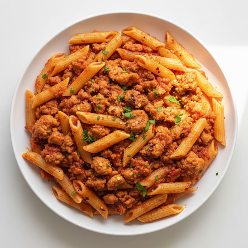 Spicy Ground Turkey Pasta Skillet