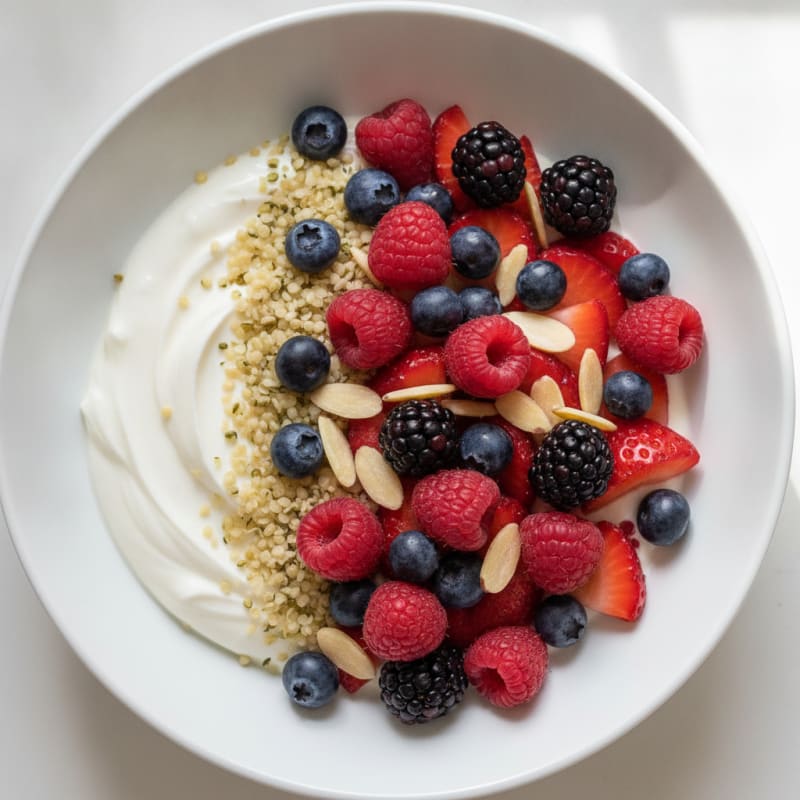 Creamy Greek Yogurt Protein Bowl with Mixed Berries