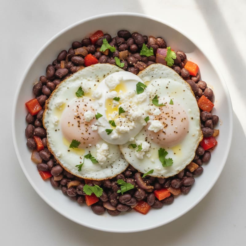 Southwestern Eggs with Black Beans