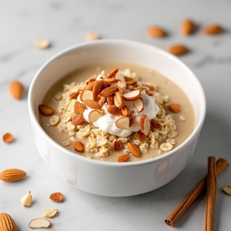 Protein-Packed Vanilla Almond Oatmeal Bowl