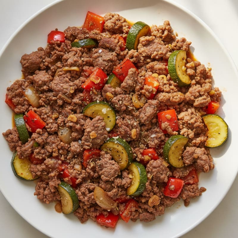 Hearty Ground Beef and Vegetable Skillet