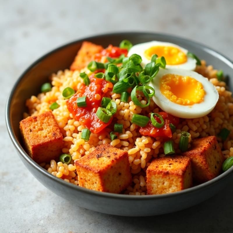 Crispy Cauliflower Kimchi Fried Rice