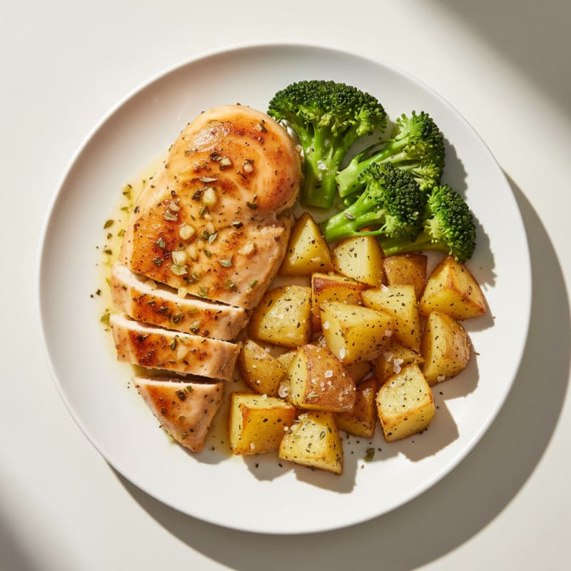 Garlic Herb Chicken with Roasted Potatoes