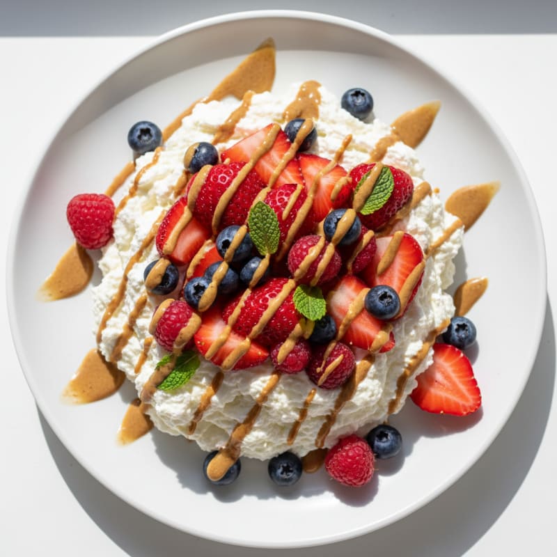 Silky Greek Yogurt Protein Mousse with Fresh Berries