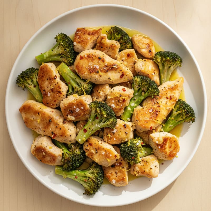 Roasted Garlic-Lemon Chicken and Broccoli