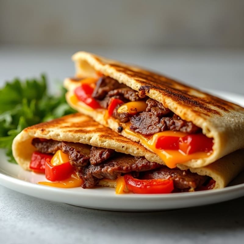Grilled Steak and Bell Pepper Quesadillas