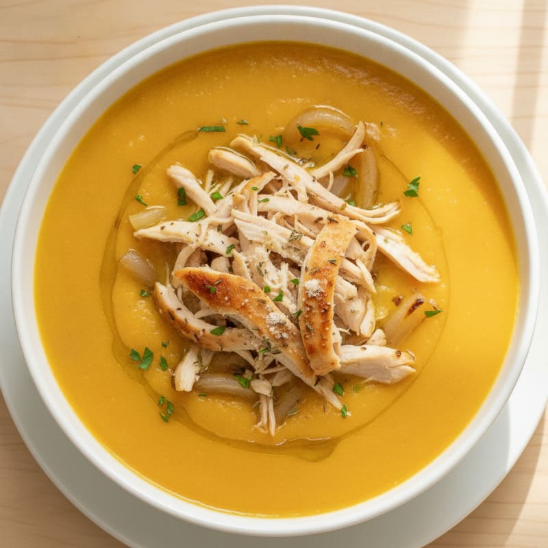 Roasted Butternut Squash and Apple Soup