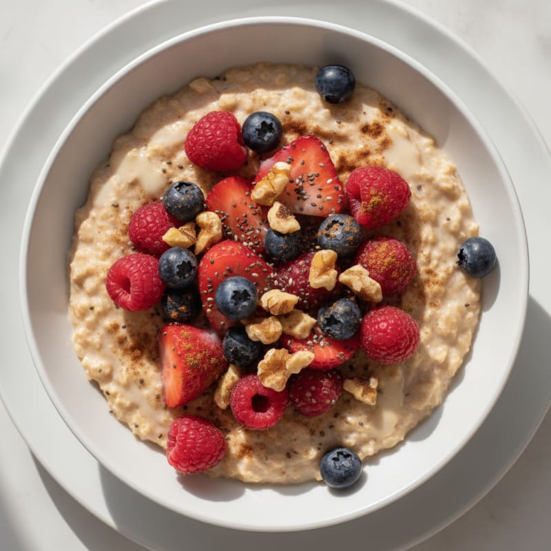 Overnight Oats with Berries and Nuts