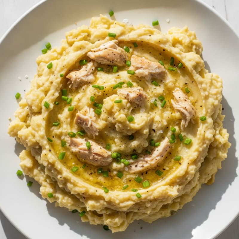Buttery Garlic Mashed Potatoes with Chives