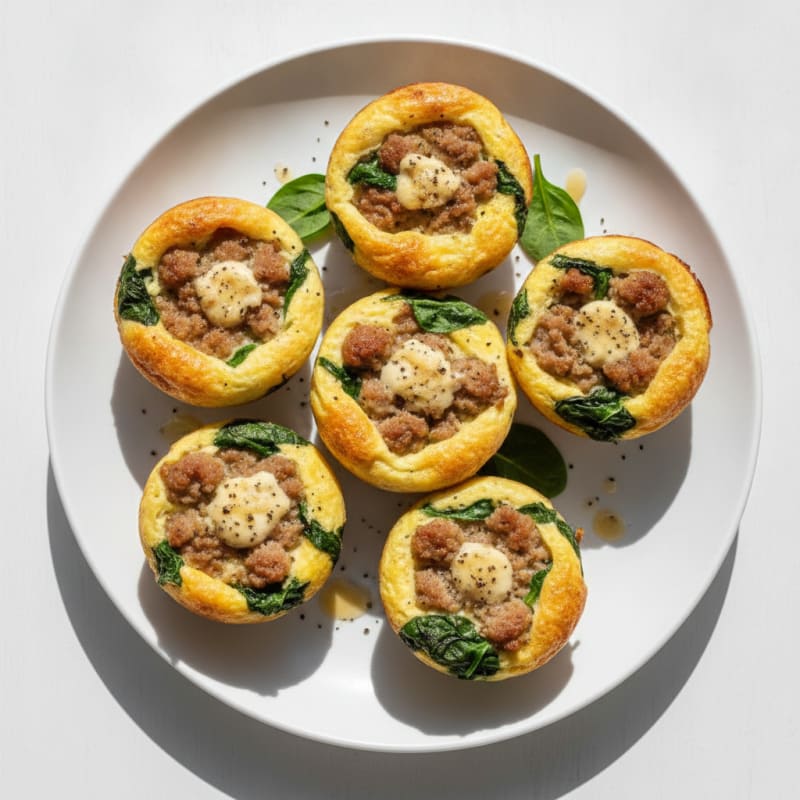 Baked Egg and Sausage Breakfast Cups