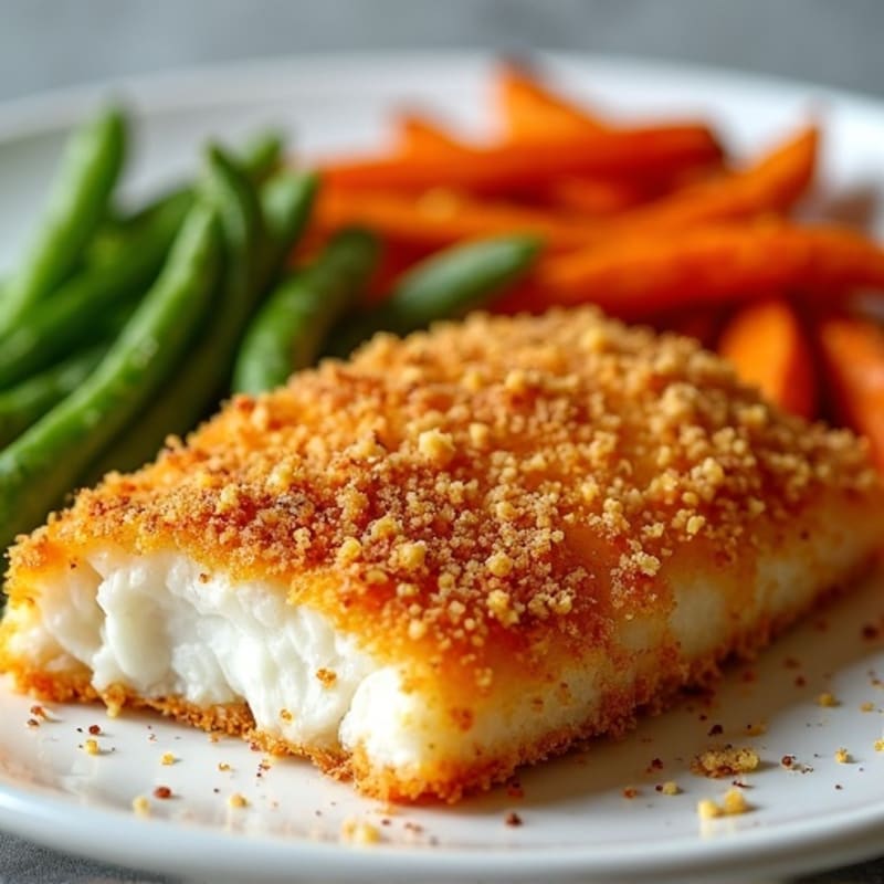 Crispy Baked Cod with Roasted Sweet Potato Fries