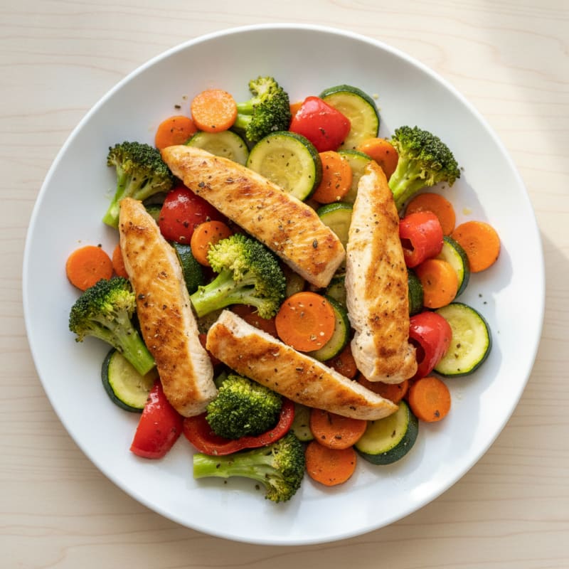 Chicken and Roasted Vegetable Medley