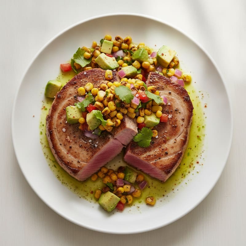 Seared Tuna with Roasted Corn Salsa