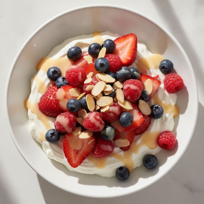 Creamy Greek Yogurt Protein Pudding with Berries