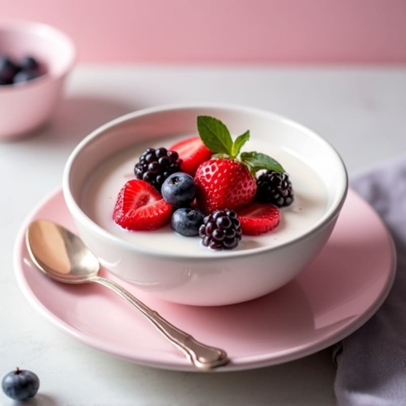 Greek Yogurt Protein Pudding with Berries