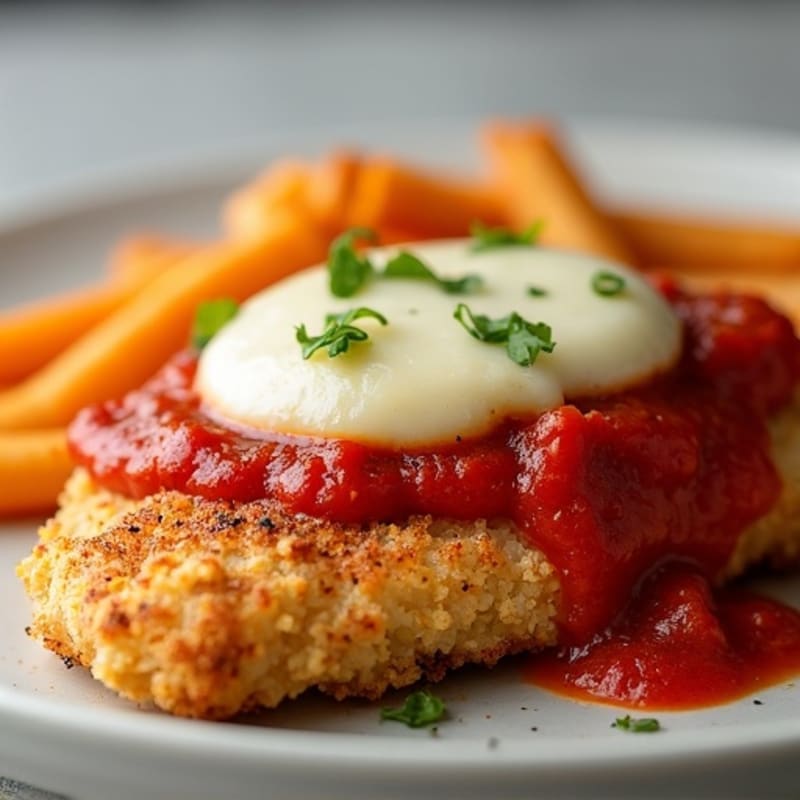 Healthy Crispy Chicken Parmesan