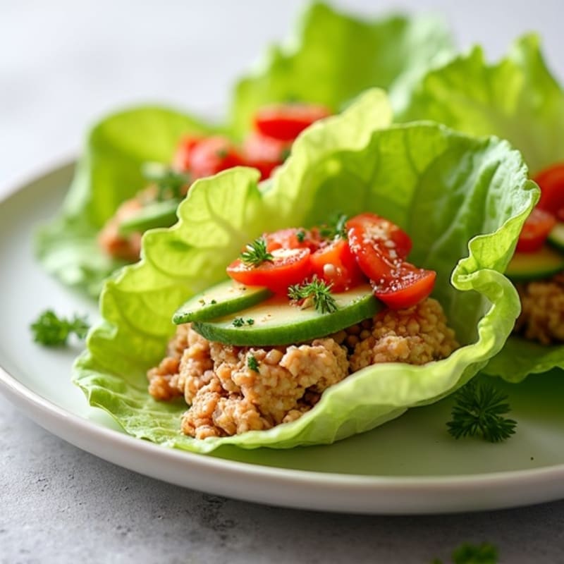 Fresh Spicy Tuna Lettuce Wraps